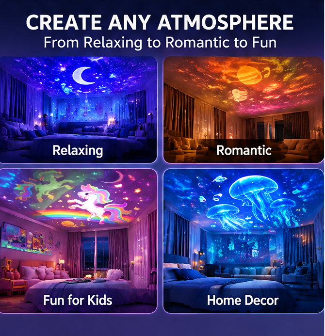 π ππ¨π²π§πππ Smart Astronaut Star Projector β Music Soothing Galaxy Light with 6 Film Themes & Timer for Kids, Bedroom & Holiday Gift
