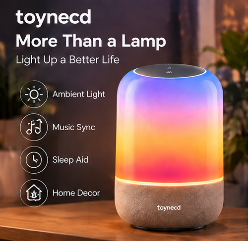 💡 𝐓𝐨𝐲𝐧𝐞𝐜𝐝 Smart Ambient Night Light | Music Sync RGB Table Lamp with App & Touch Control