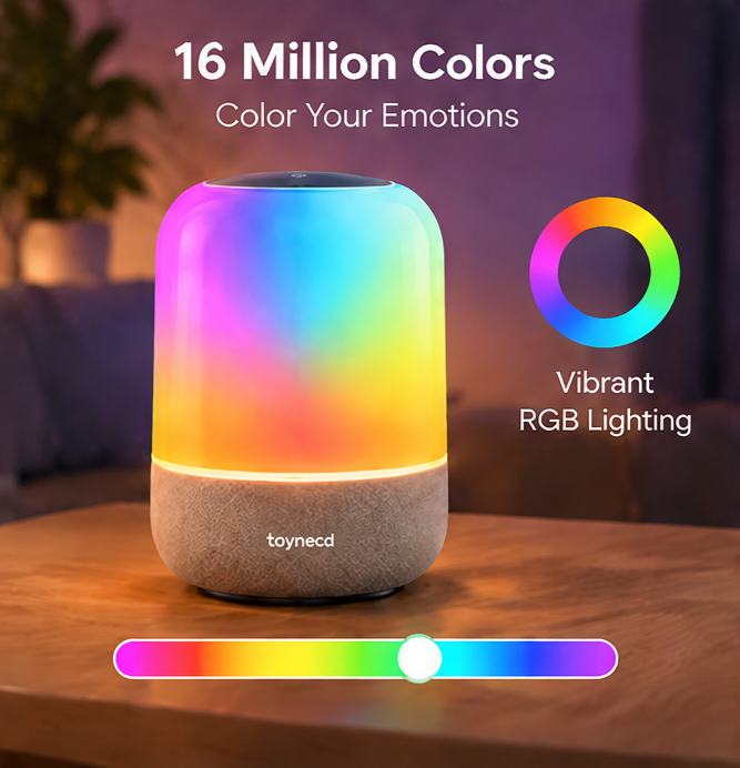 💡 𝐓𝐨𝐲𝐧𝐞𝐜𝐝 Smart Ambient Night Light | Music Sync RGB Table Lamp with App & Touch Control