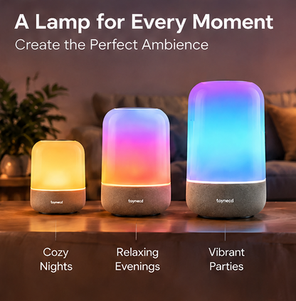 💡 𝐓𝐨𝐲𝐧𝐞𝐜𝐝 Smart Ambient Night Light | Music Sync RGB Table Lamp with App & Touch Control