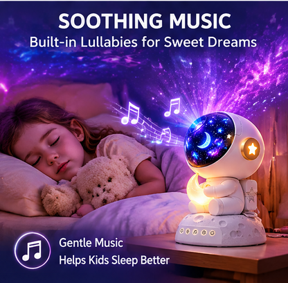 🌌 𝐓𝐨𝐲𝐧𝐞𝐜𝐝 Smart Astronaut Star Projector – Music Soothing Galaxy Light with 6 Film Themes & Timer for Kids, Bedroom & Holiday Gift