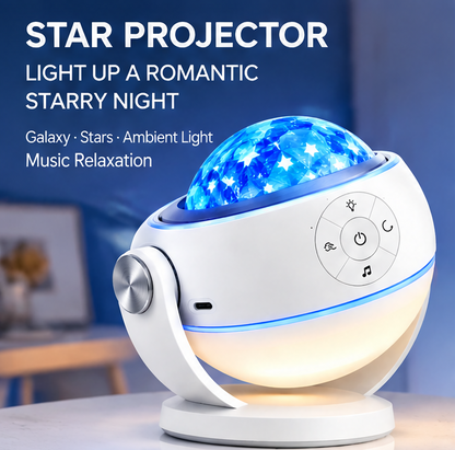 ✨ 𝐓𝐨𝐲𝐧𝐞𝐜𝐝® 3-in-1 Galaxy Star Projector & Night Light with Bluetooth Speaker (180° Adjustable) 🌌