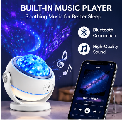 ✨ 𝐓𝐨𝐲𝐧𝐞𝐜𝐝® 3-in-1 Galaxy Star Projector & Night Light with Bluetooth Speaker (180° Adjustable) 🌌