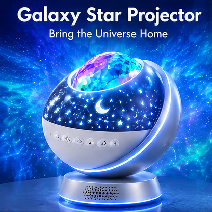 ✨ 𝐓𝐨𝐲𝐧𝐞𝐜𝐝® AstroGlow™ 3-in-1 Galaxy Star Projector with Built-in Bluetooth Speaker & Remote Control 🌌🔊🚀