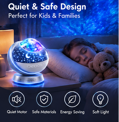 ✨ 𝐓𝐨𝐲𝐧𝐞𝐜𝐝® AstroGlow™ 3-in-1 Galaxy Star Projector with Built-in Bluetooth Speaker & Remote Control 🌌🔊🚀