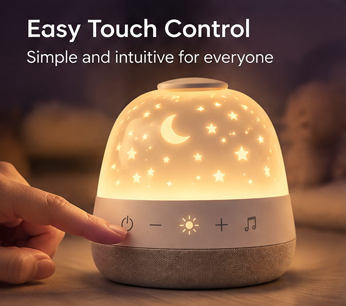 🌙 𝐓𝐨𝐲𝐧𝐞𝐜𝐝® 6-in-1 Kids Sleep Companion – Starry Sky Projector with White Noise, Lullabies & Sleep Timer