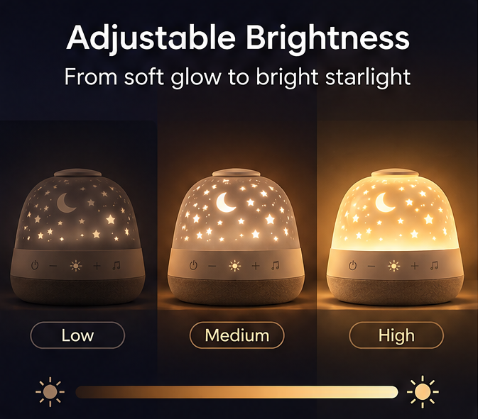🌙 𝐓𝐨𝐲𝐧𝐞𝐜𝐝® 6-in-1 Kids Sleep Companion – Starry Sky Projector with White Noise, Lullabies & Sleep Timer