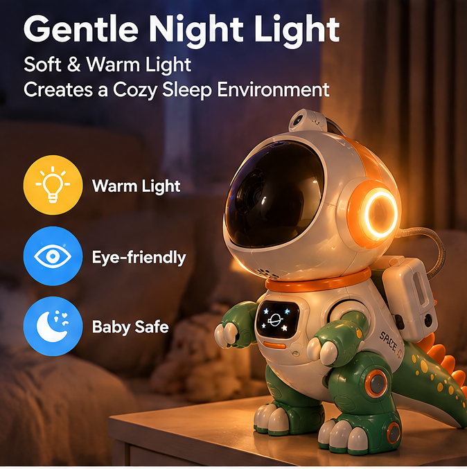 🦖 𝐓𝐨𝐲𝐧𝐞𝐜𝐝® Space Dino Galaxy Projector – 2-in-1 Starry Night Light & Sound Machine | Multiple Magical Projection Scenes for Kids & Toddlers ✨🌌🚀