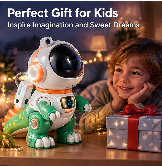 🦖 𝐓𝐨𝐲𝐧𝐞𝐜𝐝® Space Dino Galaxy Projector – 2-in-1 Starry Night Light & Sound Machine | Multiple Magical Projection Scenes for Kids & Toddlers ✨🌌🚀